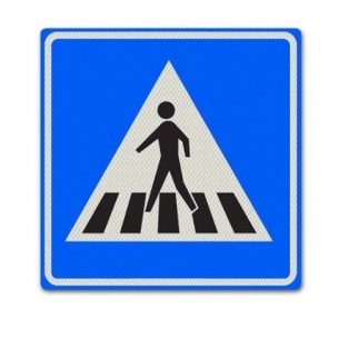 VERKEERSBORD L02 VOETGANGERSOVERSTEEKPLAATS